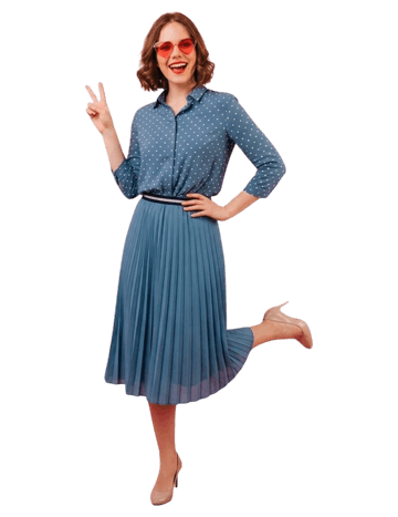 Blue Polka Dot Dress